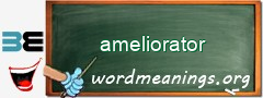 WordMeaning blackboard for ameliorator